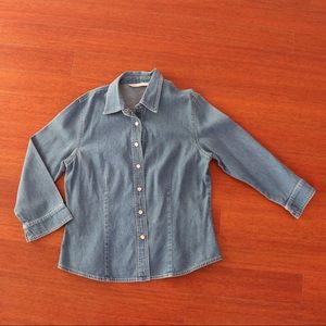 Petite denim shirt